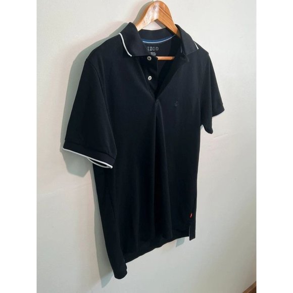 ✨5 for $15✨ Men’s IZOD Black Collar Tee Shirt Size Small - Picture 2 of 11